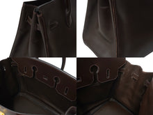 Load image into Gallery viewer, HERMES エルメス ハンドバッグ バーキン 35 ◻︎C刻 G金具 ヴォーエプソン ブラウン 美品 中古 62560