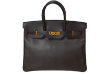 Load image into Gallery viewer, HERMES エルメス ハンドバッグ バーキン 35 ◻︎C刻 G金具 ヴォーエプソン ブラウン 美品 中古 62560