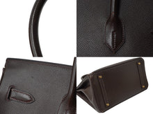 Load image into Gallery viewer, HERMES エルメス ハンドバッグ バーキン 35 ◻︎C刻 G金具 ヴォーエプソン ブラウン 美品 中古 62560