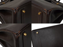 Load image into Gallery viewer, HERMES エルメス ハンドバッグ バーキン 35 ◻︎C刻 G金具 ヴォーエプソン ブラウン 美品 中古 62560