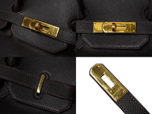 Load image into Gallery viewer, HERMES エルメス ハンドバッグ バーキン 35 ◻︎C刻 G金具 ヴォーエプソン ブラウン 美品 中古 62560