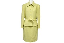 Load image into Gallery viewer, CHANEL シャネル ココマーク セットアップ グリーン ツイード 20832 ウール サイズ38 美品 中古 62562