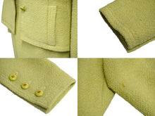 Load image into Gallery viewer, CHANEL シャネル ココマーク セットアップ グリーン ツイード 20832 ウール サイズ38 美品 中古 62562