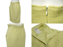 Load image into Gallery viewer, CHANEL シャネル ココマーク セットアップ グリーン ツイード 20832 ウール サイズ38 美品 中古 62562