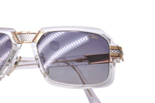 Load image into Gallery viewer, 極美品 CAZAL カザール サングラス サイズ56◻︎17 145 プラスチック MOD.8039 COL.003 クリア ゴールド 中古 62565