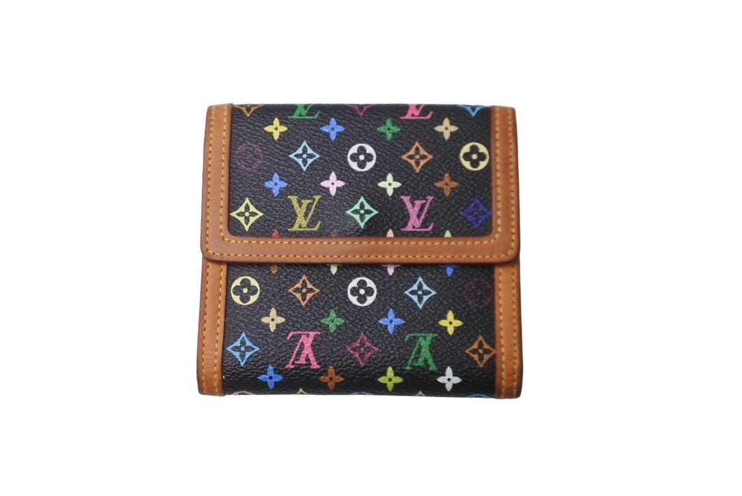 LOUIS VUITTON ルイヴィトン ポルト モネ ビエ カルトクレディ 二つ折り財布 モノグラム マルチカラー M92984 美品 中古 62751