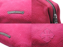 Load image into Gallery viewer, CHROME HEARTS クロムハーツ ポーチ コスメティックケース CHクロス ピンク シルバー金具 美品 中古 62593