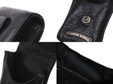 Load image into Gallery viewer, CHROME HEARTS クロムハーツ シガレットケース ダガー レザー ブラック シルバー925 美品 中古 62597