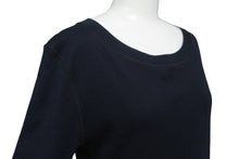 Load image into Gallery viewer, lucien pellat-finet ルシアンペラフィネ フロントスカルスタッズロゴ付Tシャツ トップス Tシャツ 長袖 ネイビー 美品 中古 62600