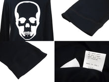 Load image into Gallery viewer, lucien pellat-finet ルシアンペラフィネ フロントスカルスタッズロゴ付Tシャツ トップス Tシャツ 長袖 ネイビー 美品 中古 62600
