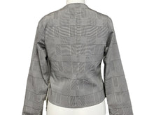 Load image into Gallery viewer, Christian Dior クリスチャンディオール キッズ ジャケット チェック柄 サイズ12A ブラック ホワイト シルバー金具 良品 中古 62601