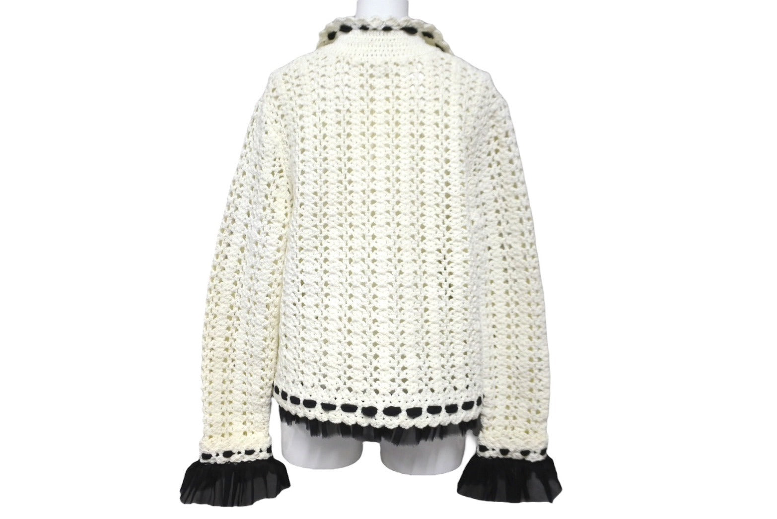 CHANEL シャネル メッシュ ニット カーディガン ホワイト CHANEL シャネル メッシュ ニット カーディガン ホワイト