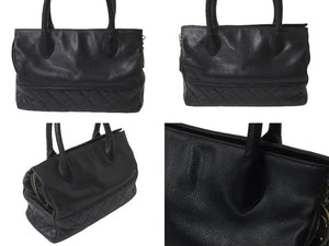 CHANEL シャネル ハンドバッグ キャビアスキン ココマーク ブッラク 美品 中古 62604