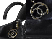 Load image into Gallery viewer, CHANEL シャネル ハンドバッグ キャビアスキン ココマーク ブッラク 美品 中古 62604
