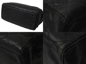 CHANEL シャネル ハンドバッグ キャビアスキン ココマーク ブッラク 美品 中古 62604