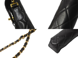 CHANEL シャネル マトラッセ チェーン ショルダー 傘 折り畳み傘 A05602X03921 95A ラムスキン ブラック 美品 中古 62606