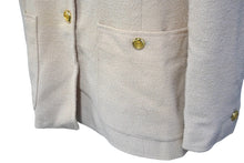 Load image into Gallery viewer, CHANEL シャネル ウール ダブルジャケット U01119V04724 ベージュ サイズ40 ココマークボタン 美品 中古 62615