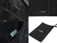 Load image into Gallery viewer, CHANEL シャネル ブックカバー キャビアスキン 2番台 ブラック 小物 ココマーク ロゴ 美品 中古 62617