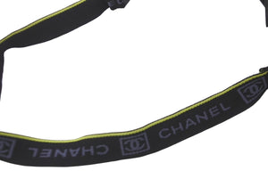 極美品 CHANEL シャネル サングラス ゴーグル ココマーク スポーツライン 26616 S5587 ブラック グリーン 中古 62655