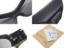 Load image into Gallery viewer, 極美品 CHANEL シャネル サングラス ゴーグル ココマーク スポーツライン 26616 S5587 ブラック グリーン 中古 62656