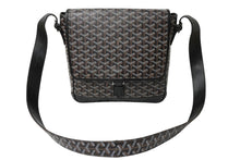 Load image into Gallery viewer, GOYARD ゴヤール ヴィンテージ 廃盤 ショルダーバッグ グランブルーＭＭ ブラック ブラウン シルバー金具 美品 中古 62657