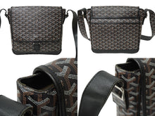 Load image into Gallery viewer, GOYARD ゴヤール ヴィンテージ 廃盤 ショルダーバッグ グランブルーＭＭ ブラック ブラウン シルバー金具 美品 中古 62657