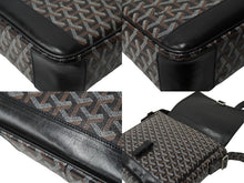 Load image into Gallery viewer, GOYARD ゴヤール ヴィンテージ 廃盤 ショルダーバッグ グランブルーＭＭ ブラック ブラウン シルバー金具 美品 中古 62657