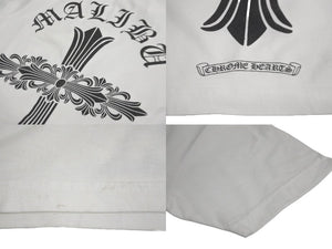 CHROME HEARTS クロムハーツ マリブ限定 CHクロス ホースシュープリント 半袖Ｔシャツ カットソー ホワイト 美品 中古 62658