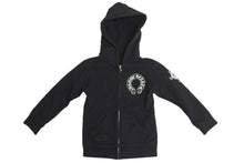 Load image into Gallery viewer, CHROME HEARTS クロムハーツ クロスボールジップパーカー ホースシュープリント サイズ4T 130/64 ブラック 美品 中古 62659