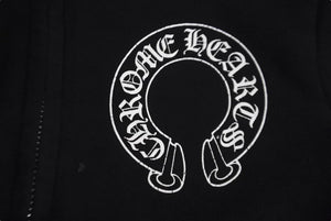CHROME HEARTS クロムハーツ クロスボールジップパーカー ホースシュープリント サイズ4T 130/64 ブラック 美品 中古 62659