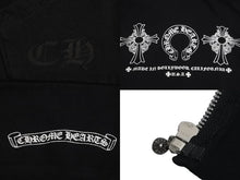Load image into Gallery viewer, CHROME HEARTS クロムハーツ クロスボールジップパーカー ホースシュープリント サイズ4T 130/64 ブラック 美品 中古 62659
