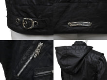Load image into Gallery viewer, 極美品 CHROME HEARTS クロムハーツ MNS HOOD SWTSHRT フーデットジャケット ブラック コットンリネン サイズS 中古 62660