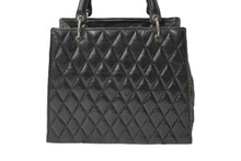 Load image into Gallery viewer, CHROME HEARTS クロムハーツ ラムキルティングトート ダガー クロス BSフレア チャーム ブラック シルバー金具 良品 中古 62661