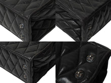 Load image into Gallery viewer, CHROME HEARTS クロムハーツ ラムキルティングトート ダガー クロス BSフレア チャーム ブラック シルバー金具 良品 中古 62661