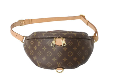 極美品 LOUIS VUITTON ルイヴィトン バムバッグ ボディバッグ M43644 モノグラム ゴールド金具 中古 62666
