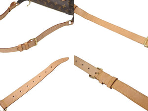 極美品 LOUIS VUITTON ルイヴィトン バムバッグ ボディバッグ M43644 モノグラム ゴールド金具 中古 62666