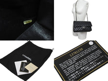Load image into Gallery viewer, 極美品 CHANEL シャネル Wフラップ 25 ショルダーバッグ キャビアスキン ランダム マトラッセ シルバー金具 ブラック 中古 62674