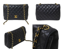 Load image into Gallery viewer, CHANEL シャネル マトラッセ チェーンショルダー ショルダーバッグ 1番台 ラムスキン ブラック ゴールド金具 美品 中古 62678