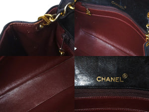 CHANEL シャネル マトラッセ チェーンショルダー ショルダーバッグ 1番台 ラムスキン ブラック ゴールド金具 美品 中古 62678