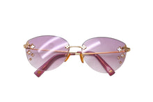 Load image into Gallery viewer, LOUIS VUITTON ルイヴィトン サングラス デスマヨ キャッツアイ M96026 パープル ゴールド金具 メタル 美品 中古 62682