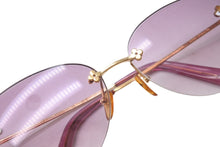 Load image into Gallery viewer, LOUIS VUITTON ルイヴィトン サングラス デスマヨ キャッツアイ M96026 パープル ゴールド金具 メタル 美品 中古 62682