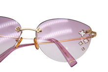 Load image into Gallery viewer, LOUIS VUITTON ルイヴィトン サングラス デスマヨ キャッツアイ M96026 パープル ゴールド金具 メタル 美品 中古 62682