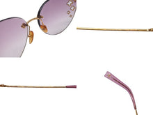 Load image into Gallery viewer, LOUIS VUITTON ルイヴィトン サングラス デスマヨ キャッツアイ M96026 パープル ゴールド金具 メタル 美品 中古 62682