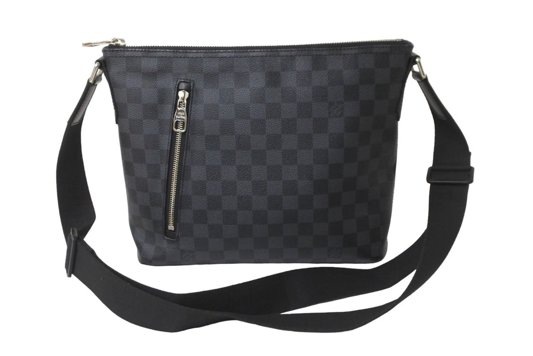 極美品 LOUIS VUITTON ルイヴィトン ショルダーバッグ ダミエ グラフィット ミックPM N41211 ブラック 中古 62683