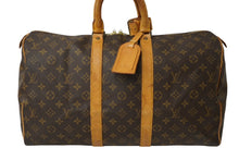 Load image into Gallery viewer, LOUIS VUITTON ルイヴィトン モノグラム キーポル45 ボストンバッグ PVC レザー M41428 ブラウン 旧型 中古 62685