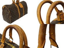 Load image into Gallery viewer, LOUIS VUITTON ルイヴィトン モノグラム キーポル45 ボストンバッグ PVC レザー M41428 ブラウン 旧型 中古 62685