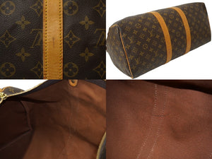 LOUIS VUITTON ルイヴィトン モノグラム キーポル45 ボストンバッグ PVC レザー M41428 ブラウン 旧型 中古 62685