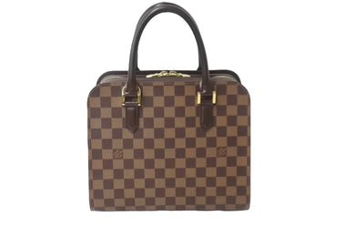極美品 LOUIS VUITTON ルイ ヴィトン トリアナ N51155 ハンドバッグ ブラウン ダミエ エベヌ 中古 62687