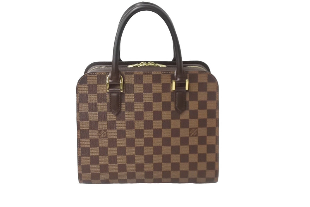 極美品 LOUIS VUITTON ルイ ヴィトン トリアナ N51155 ハンドバッグ ブラウン ダミエ エベヌ 中古 62687