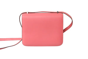極美品 HERMES エルメス ショルダーバッグ コンスタンス3ミニ D刻印 エバーカラー ローズアザレ シルバー金具 中古 62689